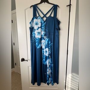 Blue Floral Maxi Dress